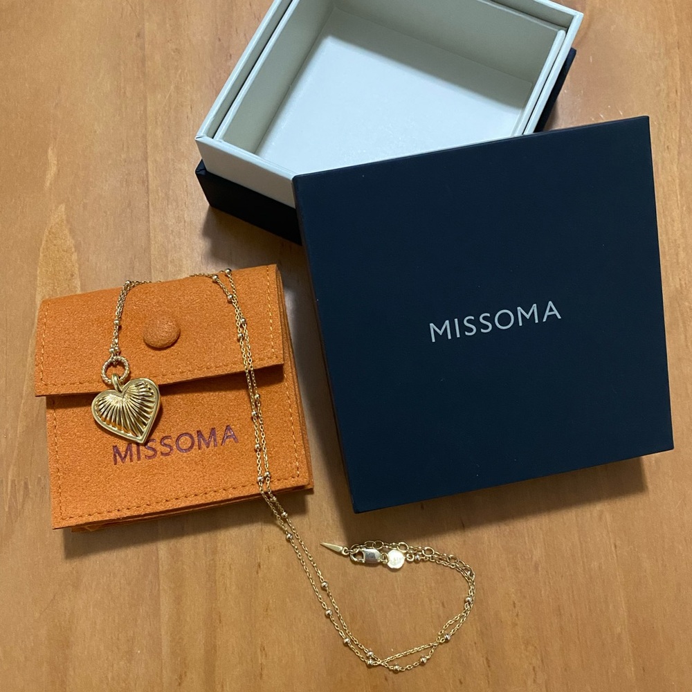 Missoma Barbie heart necklace